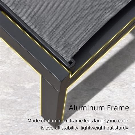 Buy PURPLE LEAF Outdoor Chaise Lounge Chairs Set Recliner Adjustable ...