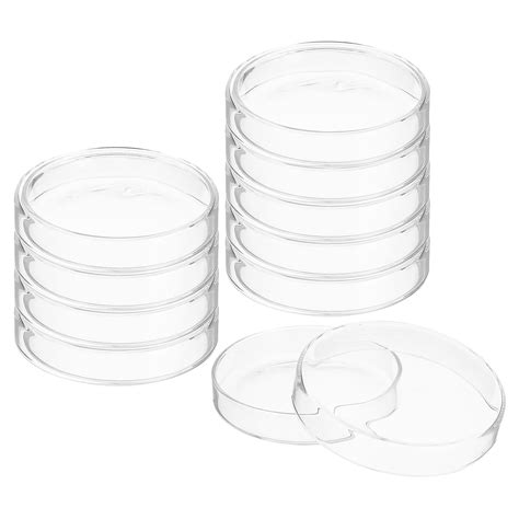 PATIKIL 100mm High Borosilicate Glass Petri Dishes with Lids, 10 Pack ...