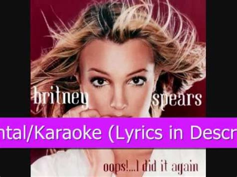 Britney Spears - Oops... I did it again Instrumental/Karaoke (Lyrics in ...