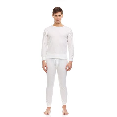 Men's 2 Piece Thermal Sets, Cotton Long Johns Underwear, Top & Bottom ...