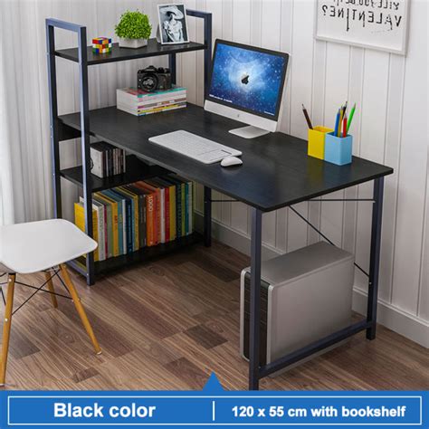 Image result for Computer Table with Book Rack Design
