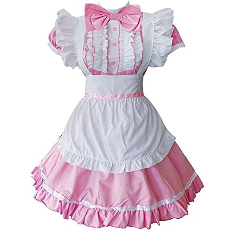 GRAJTCIN Womens Anime French Maid Outfit Lolita Cosplay Dress Halloween ...