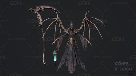 美式恶魔 骷髅蝙蝠翅膀 阿扎克-cg模型免费下载-CG99
