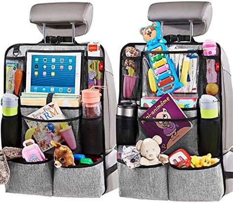 Helteko Backseat Car Organizer, Kick Mats Back Seat Protector with ...