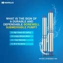 HAVELLS 1Hp 10 Stage V4 Borewell Water Filled Submersible Pump C4W10B10 ...