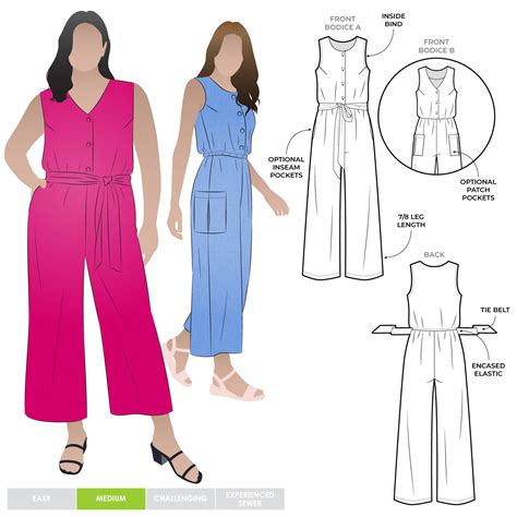 Comfortable Jumpsuit Sewing Pattern at Emma Lowell blog