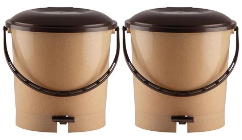 Kuber Industries 2 Pieces Ultra Plastic Step-On Garbage Waste Dustbin ...