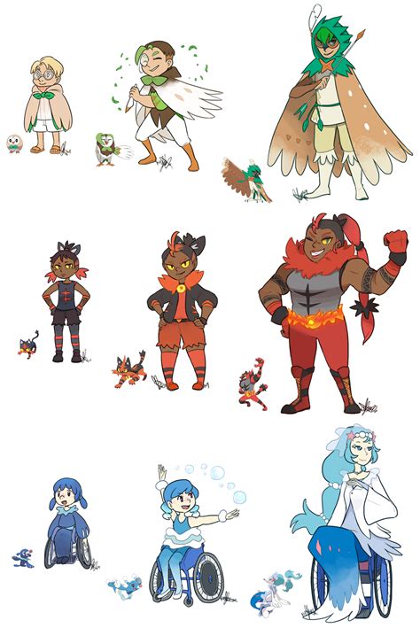 Pokemon: Sun+Moon Starters UPDATED...SPOILER ALERT by ky-nim on DeviantArt