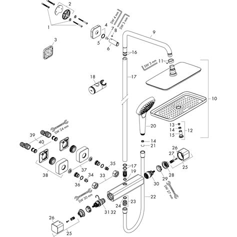 hansgrohe Shower pipes: Croma E, 1 spray mode, Item No. 27660000