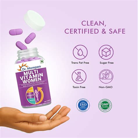 Dr. Morepen Women’s Multivitamin | Vital Nutrients + Herbal Extracts ...