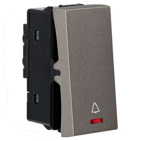 Buy Crabtree Murano 10 A Bell Push Switch With Indicator Grey ...