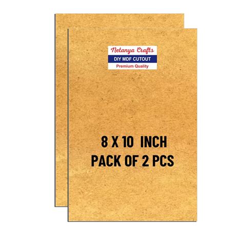 NETANYA CRAFTS DIY MDF Rectangle Shape 2.5 MM Cutouts for Art & Crafts ...