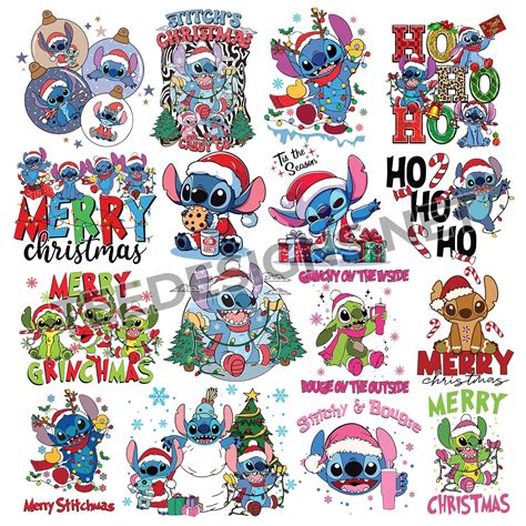 30 Christmas Stitch Designs PNG – Tee Designs