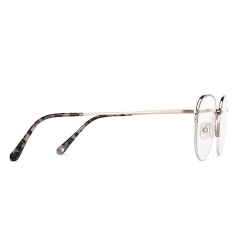 Buy Silver Grey Black Half Rim Round John Jacobs Supreme Steel JJ ...