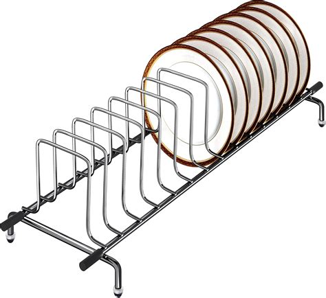 Buy KEEPWELL Stainless Steel Plate Stand For 10 Plate/Kitchen Floor ...