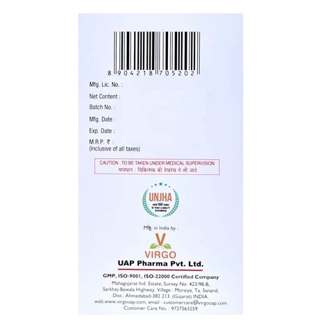 Virgo Alstocin Tablets (60 Tablets) (30 Tablets X 2) – Uniherbs India