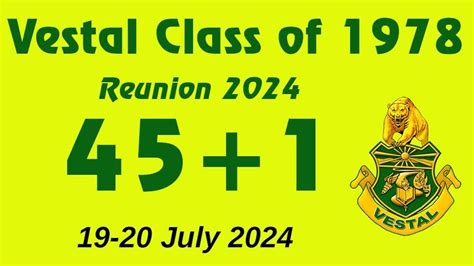 45+1 Class Reunion, Vestal Elks Club, 19 July to 21 July | AllEvents.in