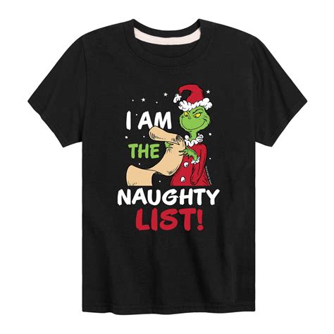 Dr. Seuss - The Grinch I Am The Naughty List - Toddler And Youth Short ...