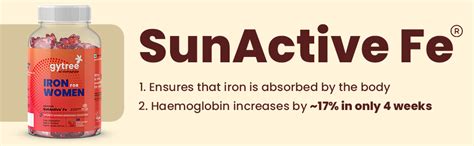 Gytree Iron Gummies for Women with SunActive Fe | W.H.O. Approved ...
