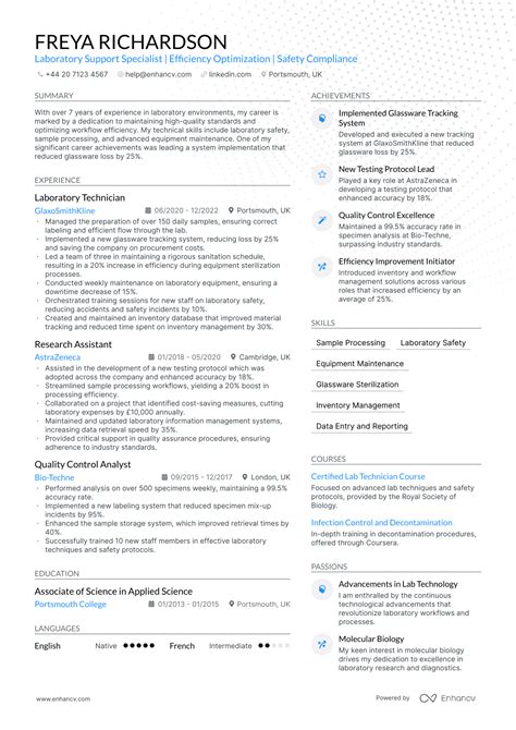 Image result for Lab Assistant CV