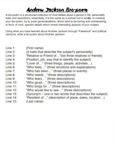 Image result for Bio Poem Examples
