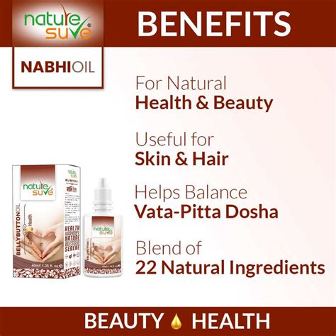 Nature Sure Belly Button Nabhi Oil for Health and Beauty in Men & Wome