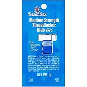 Permatex 09978 Counterman's Choice Medium Strength Threadlocker Blue, 1 ...