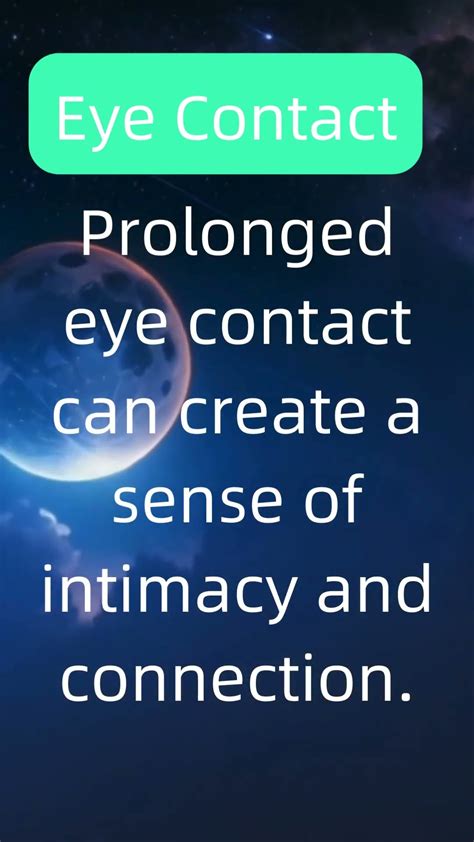 The Silent Language of Connection: The Power of Prolonged Eye Contact 👀 ...