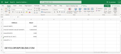 Image result for How to Use the Value Function in Excel
