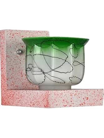 Chair Shape Wall Lamp with Hand- Decorated Colorful Glass Shade, Pink ...