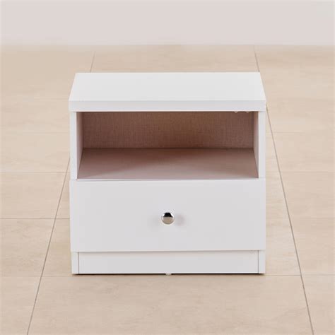 Buy (Refurbished) Alps Bed Side Table with Drawer - White from Home ...