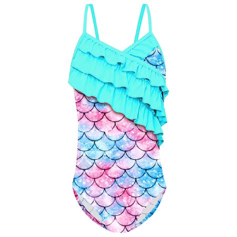 Little Girls One-Piece Swimsuit Bikini Set Swimwear Mermaid Swimwear ...