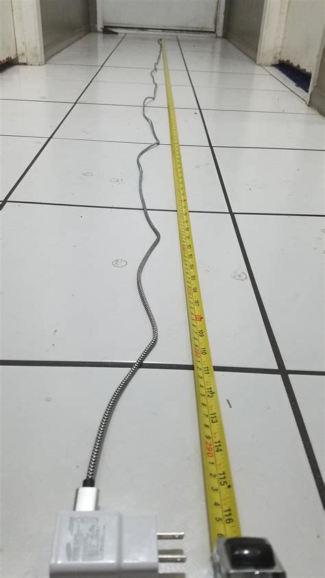 My charging cable is a little under 10 feet / about 3 meters long : r/mildlyinteresting