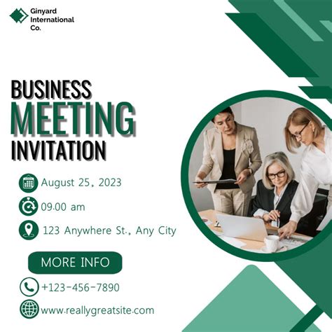 Business Meeting Invitation Poster 的图像结果