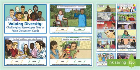 Challenging Stereotypes Valuing Diversity Discussion Cards
