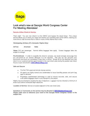 Fillable Online Remote Airline Check-in Service at Georgia World ...