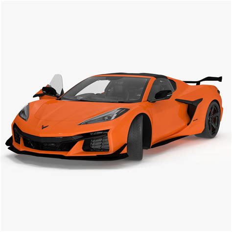 3D 2023 Chevy Corvette Z0 Coupe Orange Rigged for Maya | 3D Molier ...