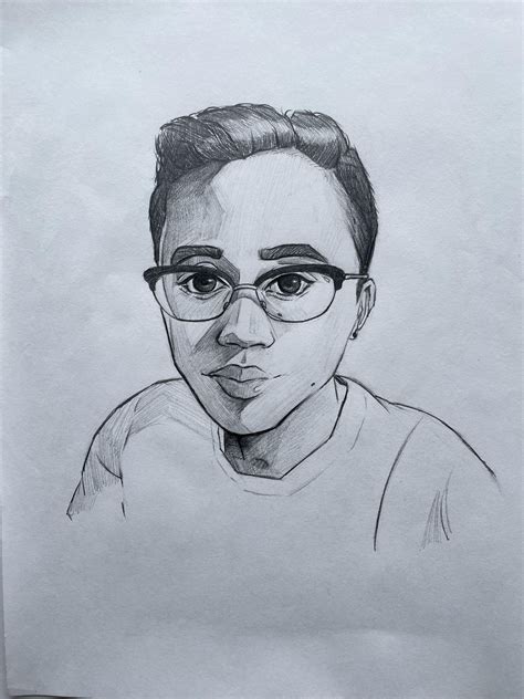 Another year another self-portrait : r/learntodraw