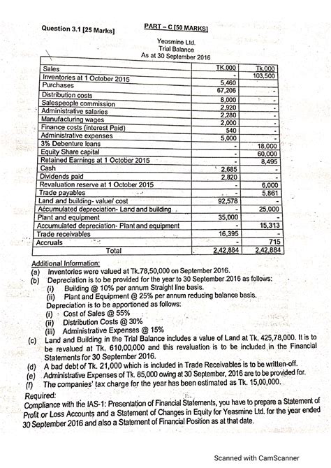 Image result for Financial Statement Questionexample