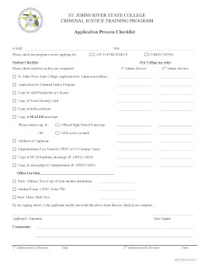 Fillable Online sjrstate st johns river state college criminal justice ...