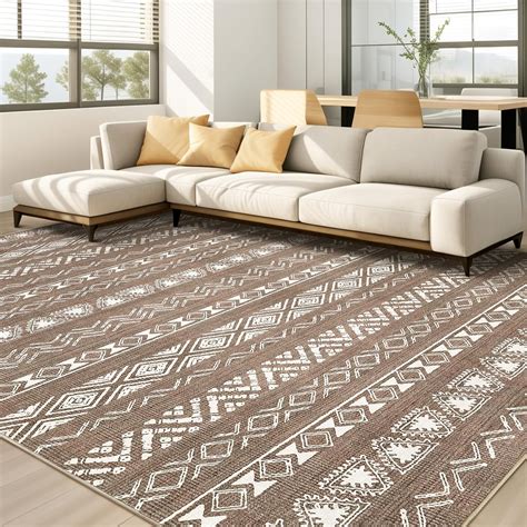 Amazon.com: Area Rug Living Room Rugs - 9X12 Washable Boho Farmhouse ...