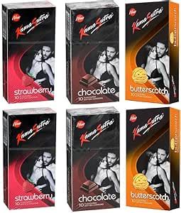 Kamasutra 2 Strawberry, 2 Chocolate and 2 Butterscotch Flavoured Dotted ...
