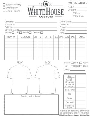 WORK ORDER FORM.cdr - White House Custom - Screen Printing - Fill and ...