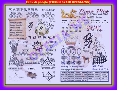 syair sdy selasa 7 februari 2023