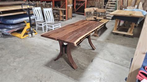 Solid Walnut Live Edge Dining Table — EZ Mountain Rustic Furniture