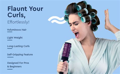 GUBB Hair Rollers For Hair Curling | Self Grip Holding Rollers ...
