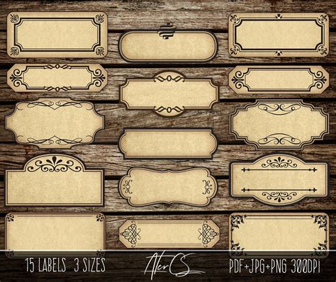 Apothecary Labels Template