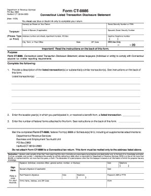 2005 Form CT DRS CT-8886 - Fill Out, Sign & Share Online | pdfFiller