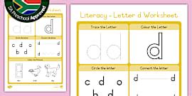 Preschool: Literacy: Letter s Worksheet