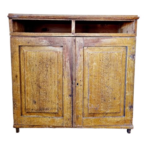 19th Century Antique Wood Cabinet - Swedish | Chairish